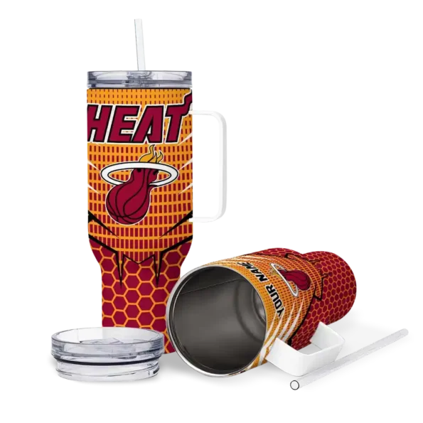 customized miami heat hex texture red curved tumbler high quality 1.webp