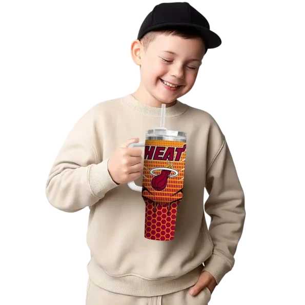 customized miami heat hex texture red curved tumbler latest model 1.webp