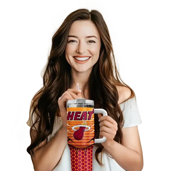 customized miami heat hex texture red curved tumbler premium grade 1.webp