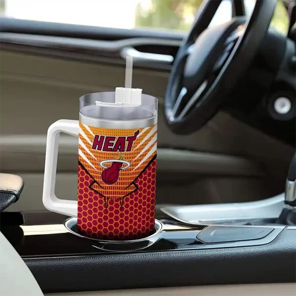 customized miami heat hex texture red curved tumbler trendy 1.webp