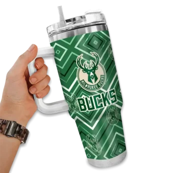 customized milwaukee bucks bold diamonds green curved tumbler fashion forward 1.webp
