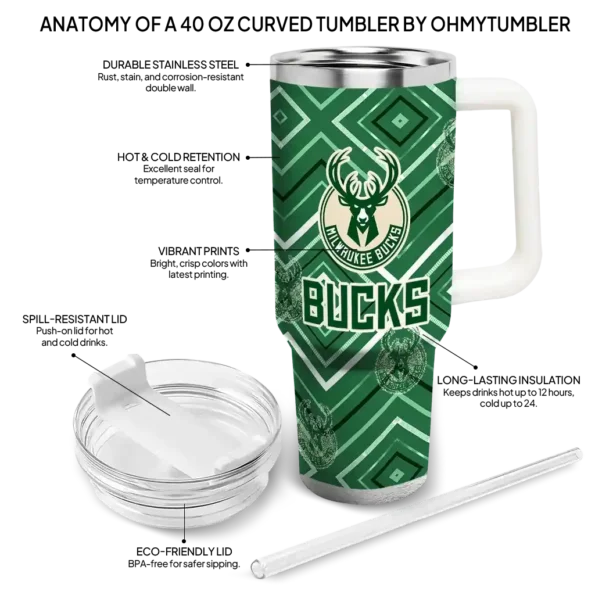customized milwaukee bucks bold diamonds green curved tumbler new arrival 1.webp