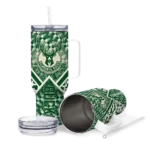 customized milwaukee bucks chevron angle green curved tumbler best selling 1.webp