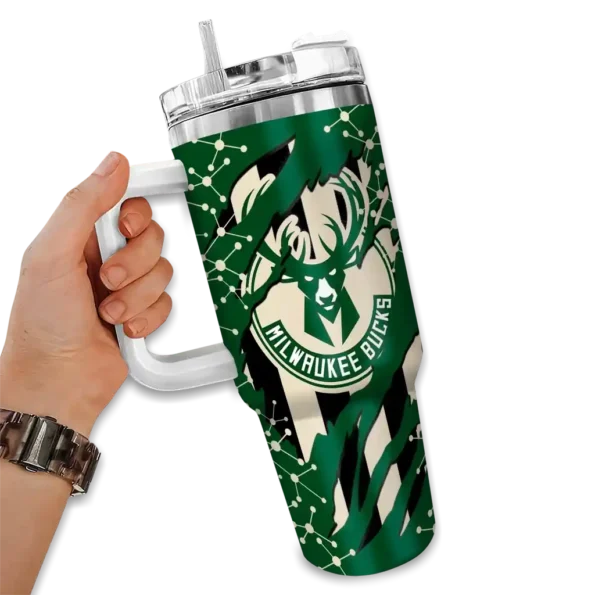 customized milwaukee bucks claw cut green black curved tumbler fashion forward 1.webp