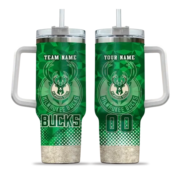 customized milwaukee bucks geometric prism green curved tumbler best selling 1.webp