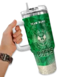 customized milwaukee bucks geometric prism green curved tumbler best selling 1.webp