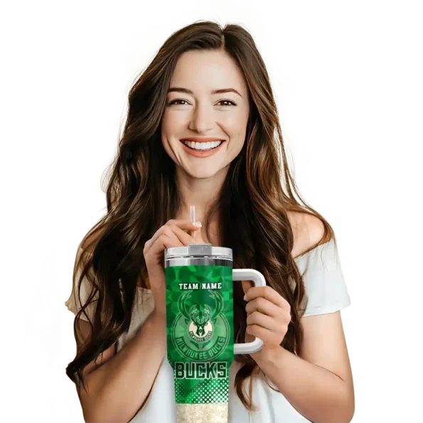 customized milwaukee bucks geometric prism green curved tumbler premium grade 1.webp