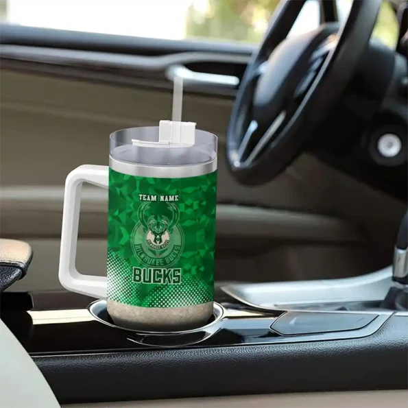 customized milwaukee bucks geometric prism green curved tumbler trendy 1.webp