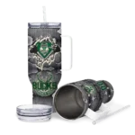 customized milwaukee bucks superman shield green gray curved tumbler best selling 1.webp