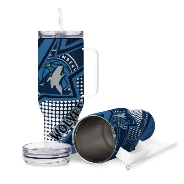 customized minnesota timberwolves arrow burst midnight blue curved tumbler high quality 1.webp