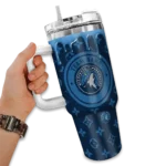 customized minnesota timberwolves bullseye drips midnight blue curved tumbler best selling 1.webp