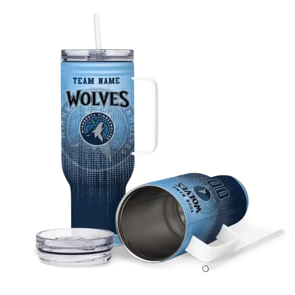 customized minnesota timberwolves gradient dots midnight blue curved tumbler high quality 1.webp