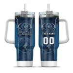 customized minnesota timberwolves hexagon armor midnight blue curved tumbler best selling 1.webp