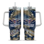 customized new orleans pelicans abstract paths navy curved tumbler best selling 1.webp