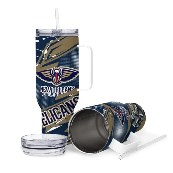 customized new orleans pelicans abstract paths navy curved tumbler high quality 1.webp
