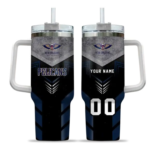 customized new orleans pelicans arrow armor navy black curved tumbler best selling 1.webp