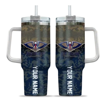 customized new orleans pelicans chevron stripe navy curved tumbler best selling 1.webp