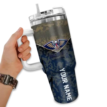 customized new orleans pelicans chevron stripe navy curved tumbler fashion forward 1.webp