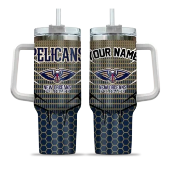 customized new orleans pelicans hex texture navy curved tumbler best selling 1.webp