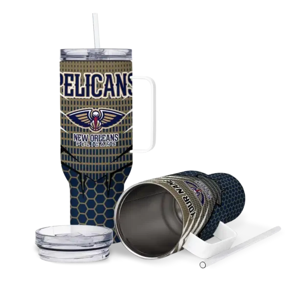 customized new orleans pelicans hex texture navy curved tumbler high quality 1.webp