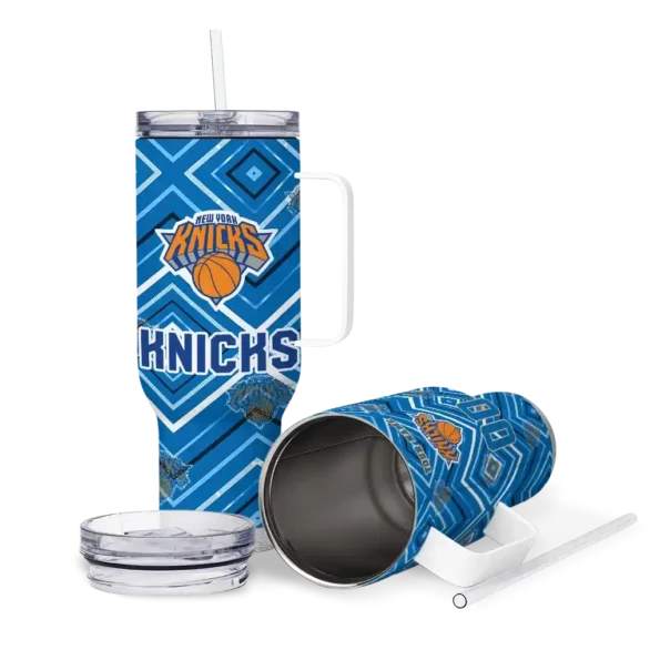 customized new york knicks bold diamonds blue curved tumbler high quality 1.webp