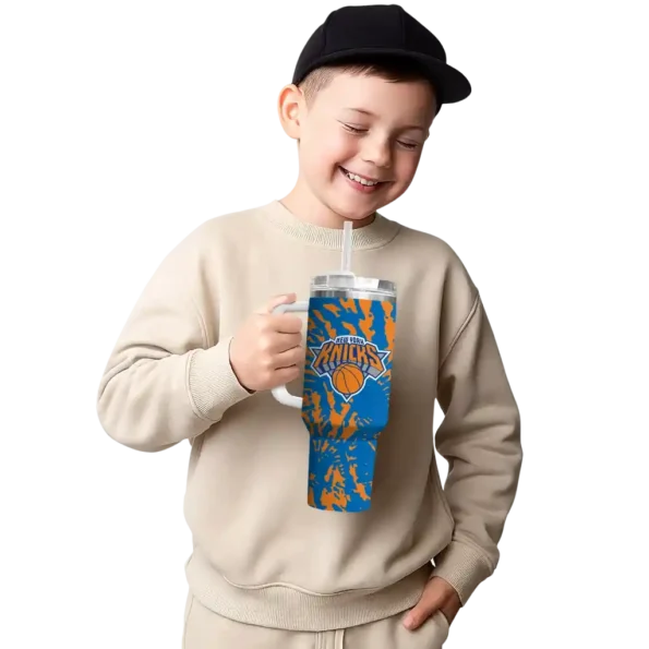 customized new york knicks burst swirl blue curved tumbler latest model 1.webp