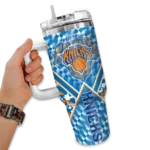 customized new york knicks chevron angle blue curved tumbler best selling 1.webp