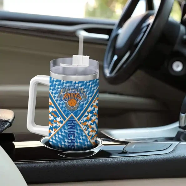 customized new york knicks chevron angle blue curved tumbler trendy 1.webp