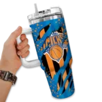customized new york knicks claw cut blue black curved tumbler best selling 1.webp