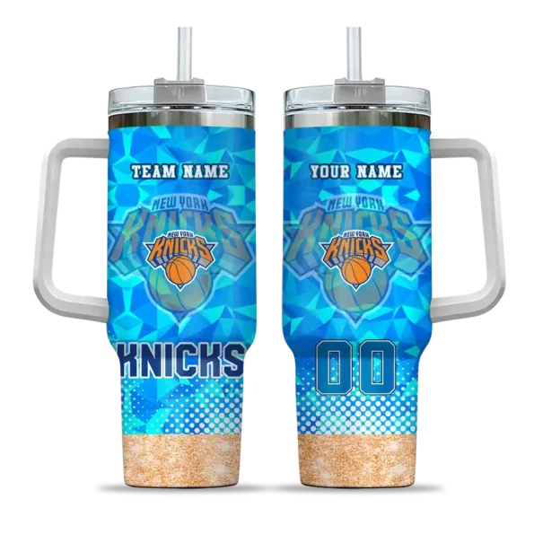 customized new york knicks geometric prism blue curved tumbler best selling 1.webp