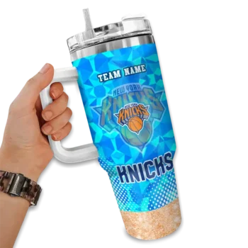 customized new york knicks geometric prism blue curved tumbler fashion forward 1.webp