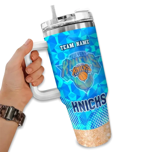 customized new york knicks geometric prism blue curved tumbler fashion forward 1.webp