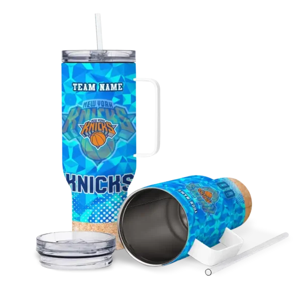 customized new york knicks geometric prism blue curved tumbler high quality 1.webp