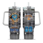 customized new york knicks superman shield blue gray curved tumbler best selling 1.webp