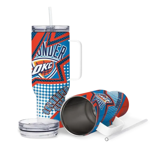 customized oklahoma city thunder arrow burst blue curved tumbler high quality 1.webp