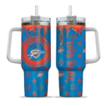 customized oklahoma city thunder bullseye drips blue curved tumbler best selling 1.webp