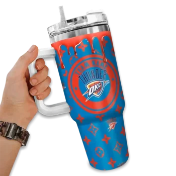 customized oklahoma city thunder bullseye drips blue curved tumbler fashion forward 1.webp