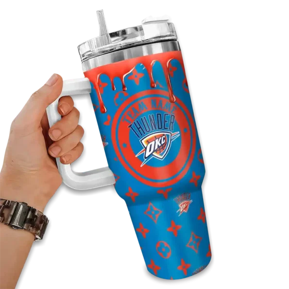 customized oklahoma city thunder bullseye drips blue curved tumbler fashion forward 1.webp