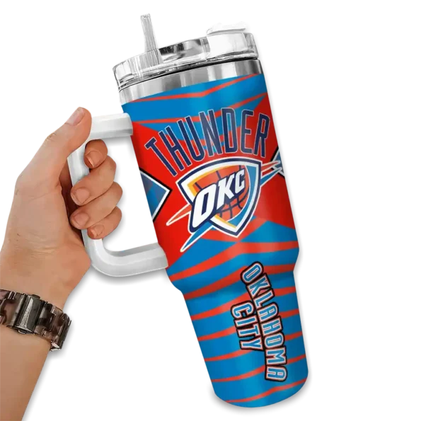 customized oklahoma city thunder chevron layers blue curved tumbler fashion forward 1.webp