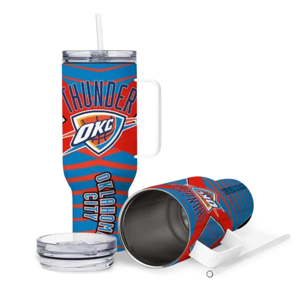 customized oklahoma city thunder chevron layers blue curved tumbler high quality 1.webp