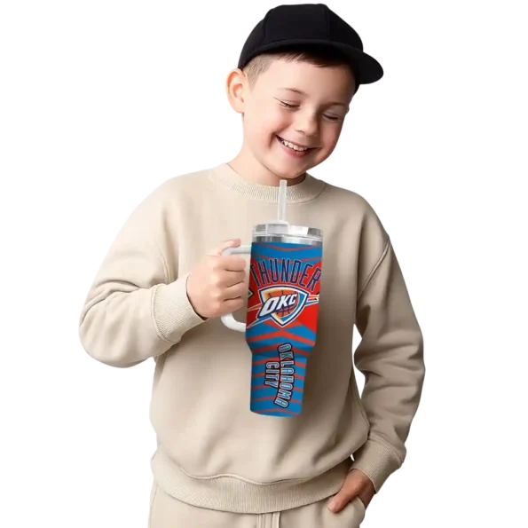 customized oklahoma city thunder chevron layers blue curved tumbler latest model 1.webp