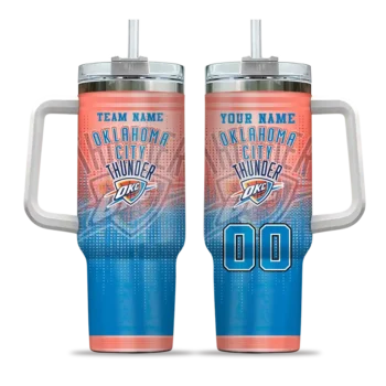 customized oklahoma city thunder gradient dots blue curved tumbler best selling 1.webp