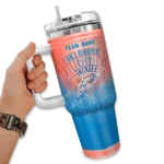 customized oklahoma city thunder gradient dots blue curved tumbler best selling 1.webp