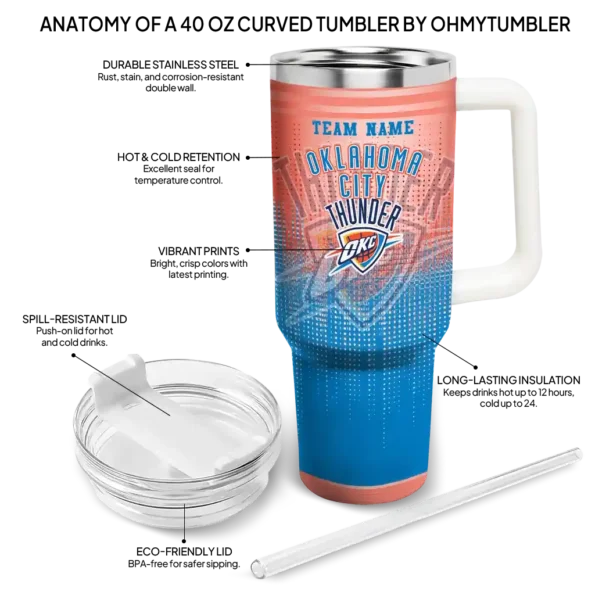 customized oklahoma city thunder gradient dots blue curved tumbler new arrival 1.webp