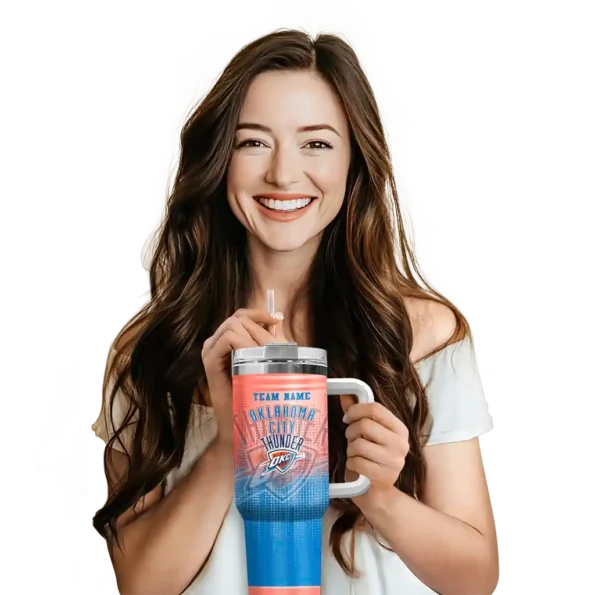 customized oklahoma city thunder gradient dots blue curved tumbler premium grade 1.webp