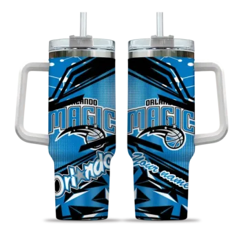 customized orlando magic abstract paths blue curved tumbler best selling 1.webp