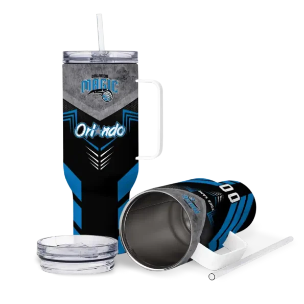customized orlando magic arrow armor blue black curved tumbler high quality 1.webp