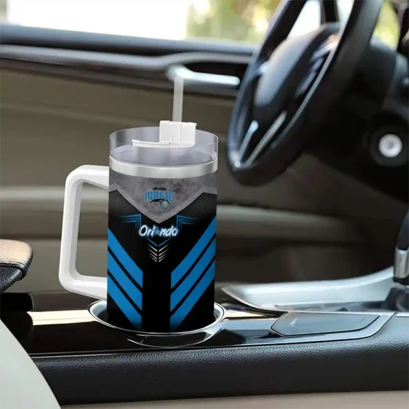 customized orlando magic arrow armor blue black curved tumbler trendy 1.webp