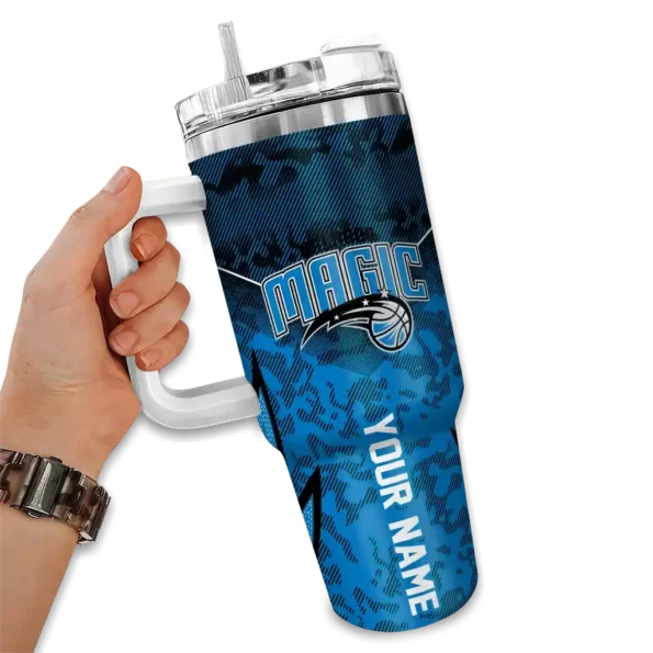 customized orlando magic chevron stripe blue curved tumbler fashion forward 1.webp