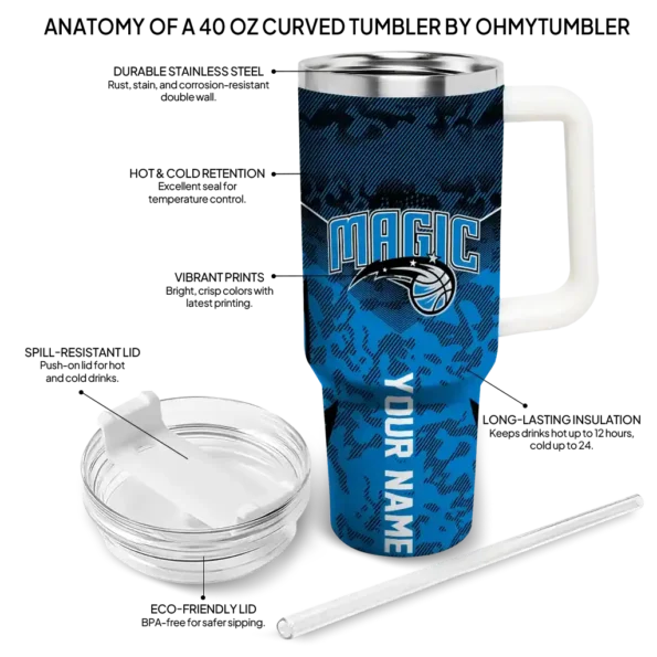 customized orlando magic chevron stripe blue curved tumbler new arrival 1.webp